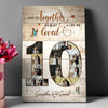 10 Year 10th Wedding Anniversary Built A Life Love Personalized Canvas
