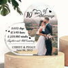10 Year Wedding Anniversary 10th Personalized Heart Acrylic Plaque