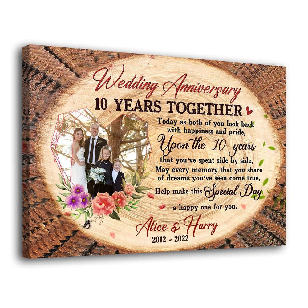 10th Wedding Anniversary Gift For Husband Personalized 10th Anniversary  Gift - Oh Canvas