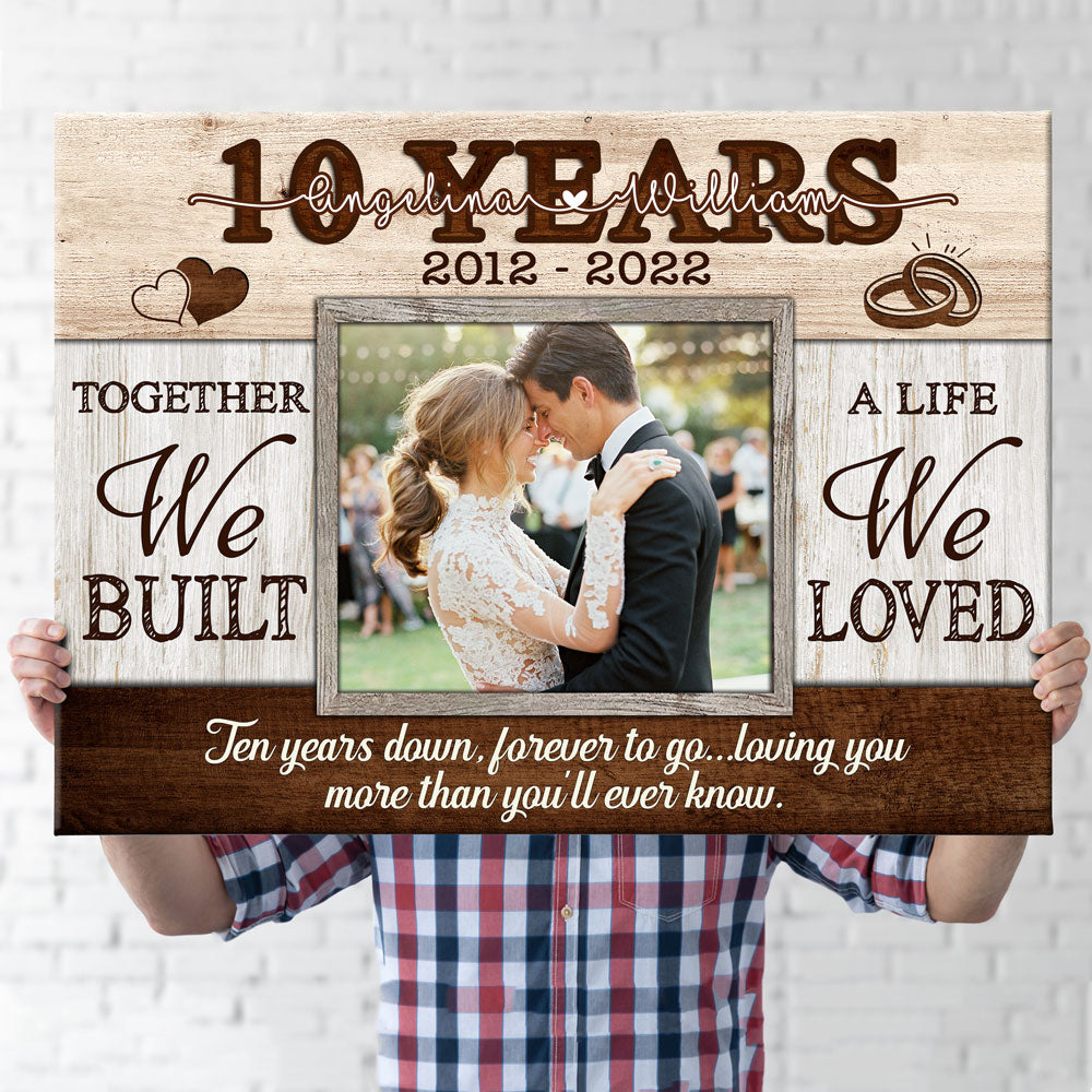 10th Wedding Anniversary Gift For Husband Personalized 10th Anniversary  Gift - Oh Canvas