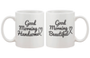 His and Hers Coffee Mug Set  Good Morning Handsome, Good Morning Beautiful