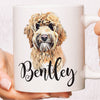 Personalized Gift For Dog Lover Dog&#39;s Painting And Name Poodle Mug