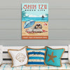 Gift For Dog Lover Beach Life Shih Tzu Dog Canvas