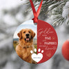 Personalized Dog Memorial Pet Memorial Ornament Forever Loved Left Pawprints On Our Hearts Ornament