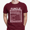Gift For Uncle Nutrition Facts Funcle Gift Tshirts