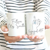 Personalized Engagement Gift Future Mrs. Name With Ring Finger Mug