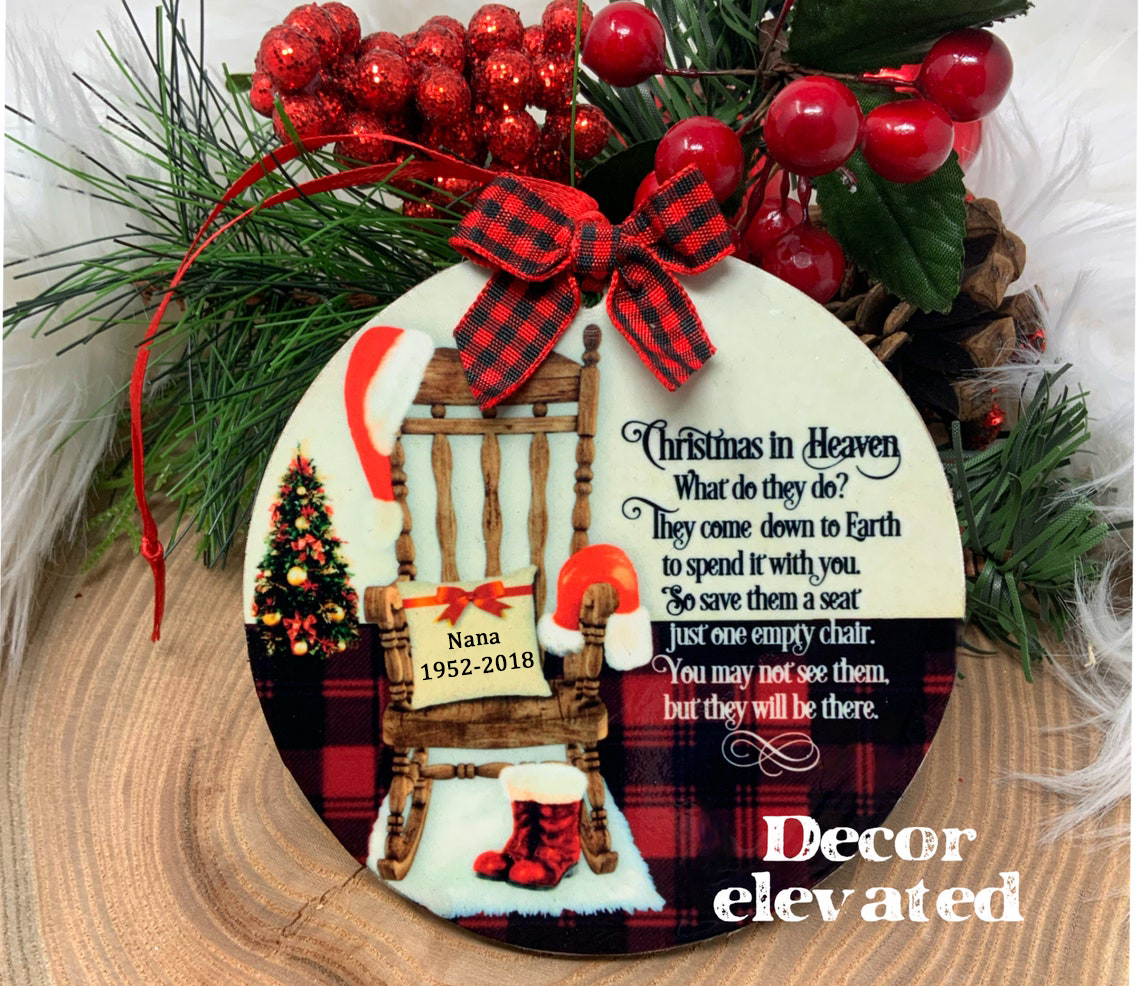 Personalized Gift Christmas In Heaven Memorial Christmas Ornament