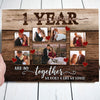 1st 1 Year Wedding Anniversary Love Wife Husband Personalized Canvas