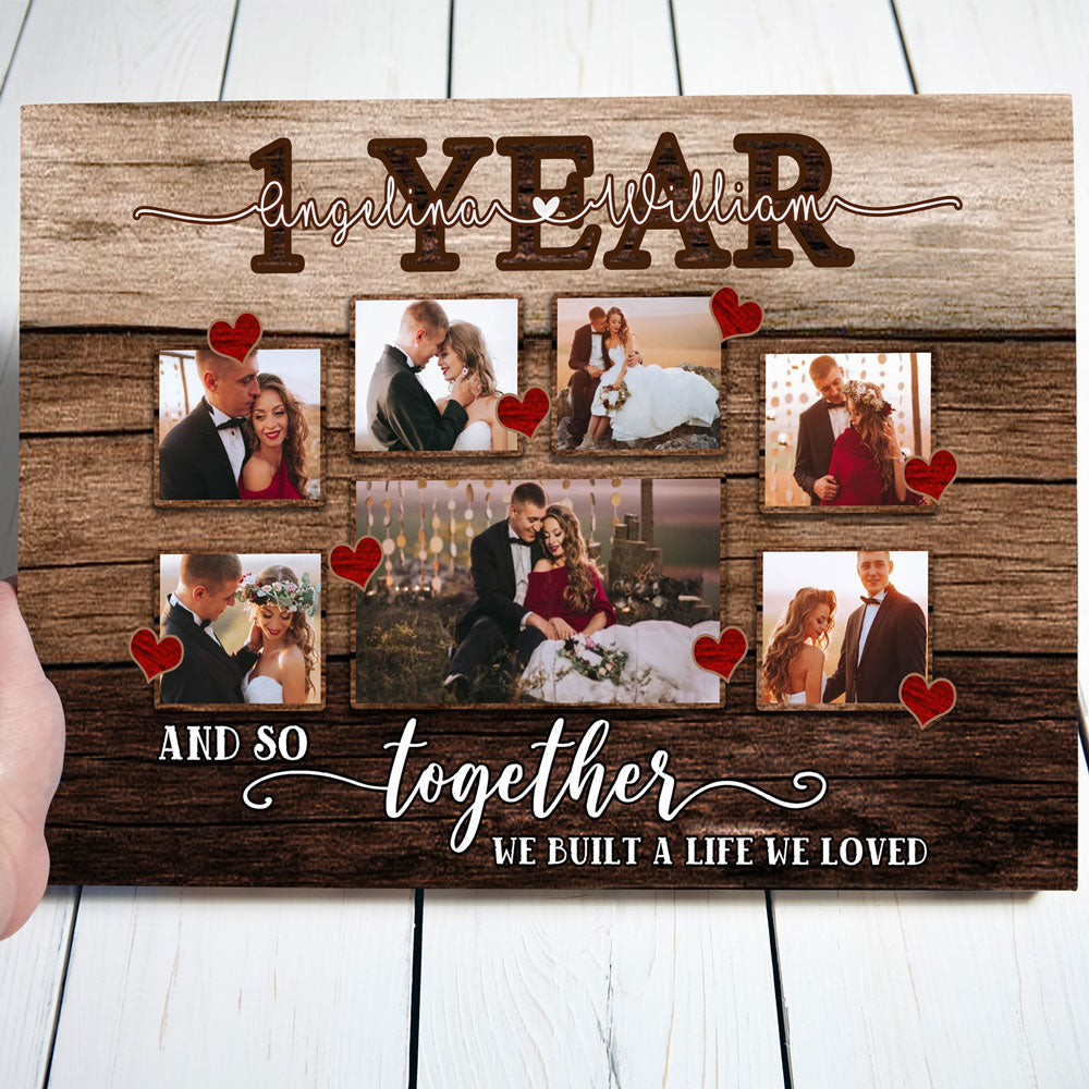 1 Year Anniversary Gift Boyfriend Him, Personalised 1st