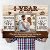 1st Anniversary 1 Year Together We Built A Life Personalized Canvas