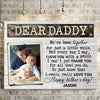 1st Father&#39;s Day New Dad To Be Personalized Image Canvas