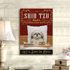 Gift For Dog Lover Breakfast In Bed Shih Tzu Dog Canvas