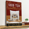 Gift For Dog Lover Breakfast In Bed Shih Tzu Dog Canvas