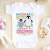 Personalized Happy Mothers Day Penguin Onesie
