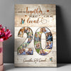 20 Year 20th Wedding Anniversary Built A Life Love Personalized Canvas