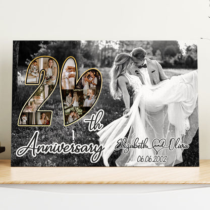 20 Year 20th Wedding Anniversary Wife Husband Personalized Canvas