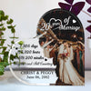 20 Year Wedding Anniversary 20th Personalized Heart Acrylic Plaque
