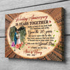 20 Years 20th Wedding Anniversary Husband Wife Personalized Canvas