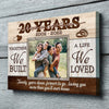 20th Anniversary 20 Year We Built A Life Personalized Canvas