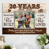 20th Anniversary 20 Year We Built A Life Personalized Canvas