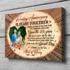 25 Years 25th Wedding Anniversary Husband Wife Personalized Canvas