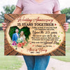 25 Years 25th Wedding Anniversary Husband Wife Personalized Canvas