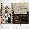 25th Wedding Anniversary 25 Year For Parents Photo Personalized Canvas