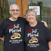 25th Wedding Anniversary Just Married Couple Funny Personalized Shirt