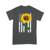 Pit Bull Sunflower Flag American Shirt Gift For Dog Lover