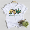 Peace Love Cannabis Weed Mom 420 Shirt