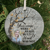 Personalized Your Wings Were Ready But My Heart Was Not Photo Memorial Christmas Ornament
