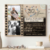 30th Wedding Anniversary 30 Year For Parents Photo Personalized Canvas