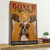 Gift For Dog Lover Coffee Club Boxer Dog Canvas