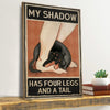 Gift For Dog Lover My Shadow Dachshund Dog Canvas