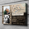 40th Wedding Anniversary 40 Year For Parents Photo Personalized Canvas
