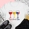 Red Wine &amp; Blue Wine Glasses Independence Day 4th of July Shirt