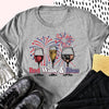 Red Wine &amp; Blue Independence Day 4th of July Shirt