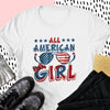 All American Girl Glasses Independence Day 4th of July Shirt