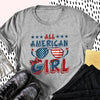 All American Girl Glasses Independence Day 4th of July Shirt