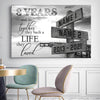 Personalized 8th Wedding Anniversary Gift For Her, 8 Years Anniversary Gift For Him, Together We Built A Life We Loved Ocean Dock MultiNames Canvas