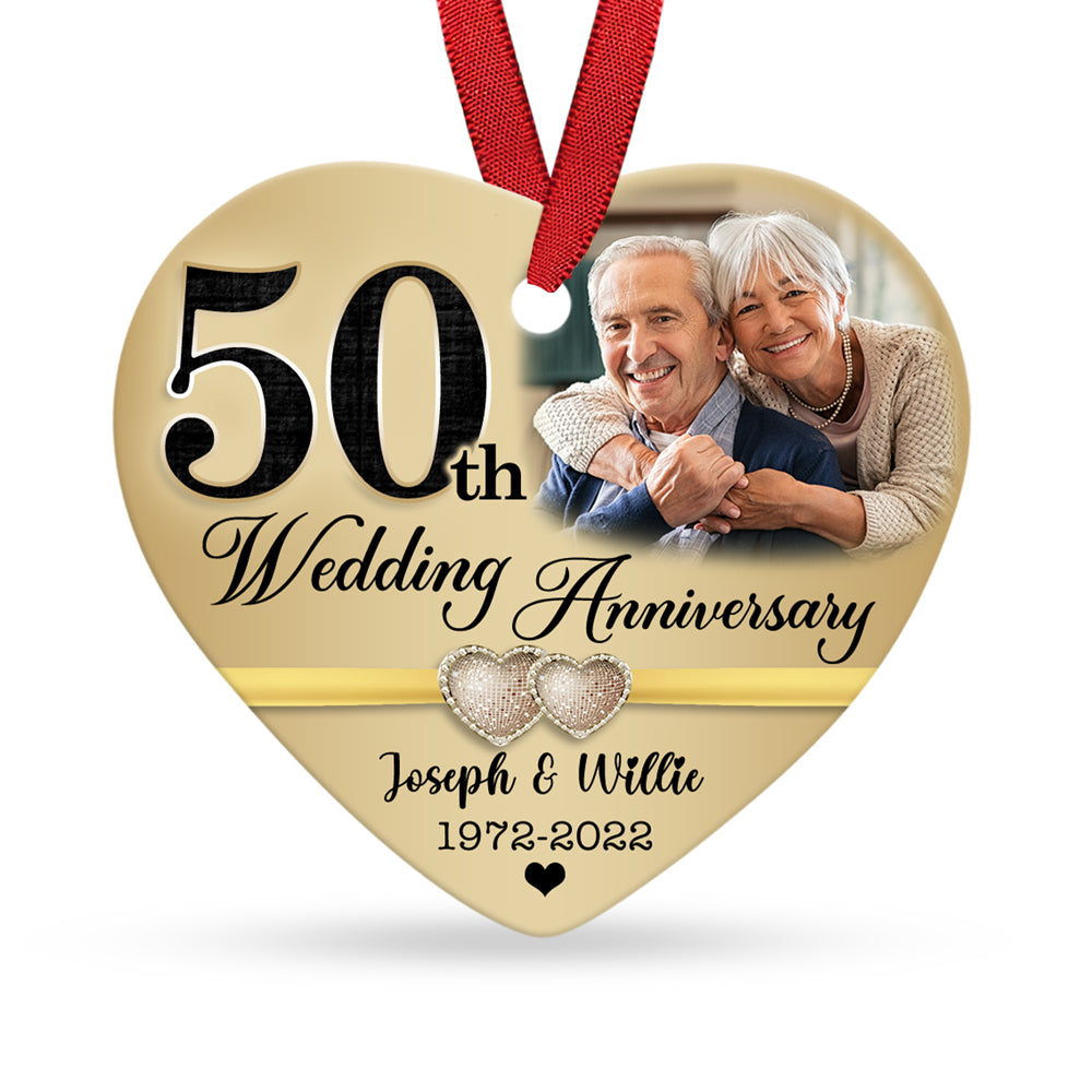 50th Wedding Anniversary Ornament Personalized Gift For Wife Husband