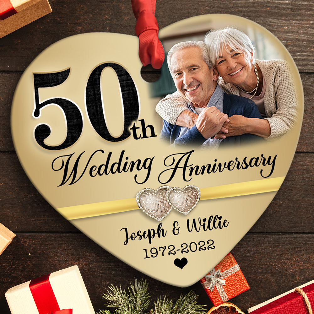 50th Wedding Anniversary Ornament Personalized Gift For Wife Husband