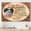 50 Years 50th Wedding Anniversary Husband Wife Personalized Canvas