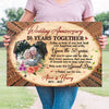 50 Years 50th Wedding Anniversary Husband Wife Personalized Canvas