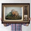 50 Years Wedding Anniversary Vintage TV Personalized Canvas
