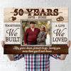 50th Anniversary 50 Year Parent We Built A Life Personalized Canvas