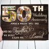 50th Wedding Anniversary 50 Years Together Personalized Photo Canvas