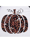 Pumpkin Leopard Printed Baseball TShirt