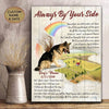 Personalized Always By Your Side Angel Dog Memorial Canvas