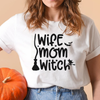 Funny Gift For Halloween Wife Mom Spooky Witch On Broom Tshirt